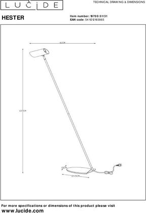 Lucide Hester Vloerlamp