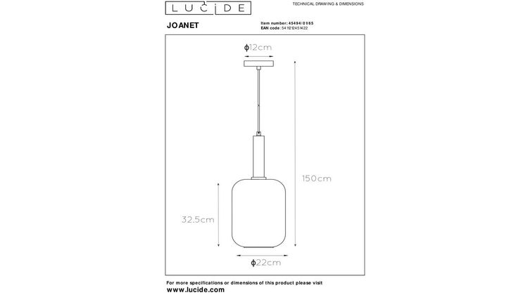 Lucide Joanet Hanglamp