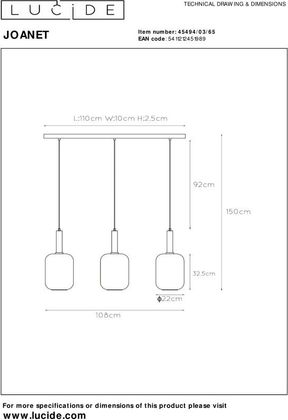 Lucide Joanet Hanglamp