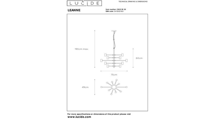 Lucide Leanne Hanglamp