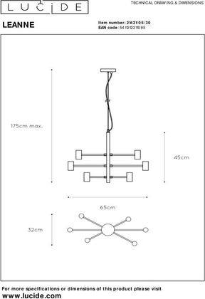 Lucide Leanne Hanglamp