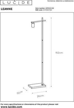Lucide Leanne Vloerlamp
