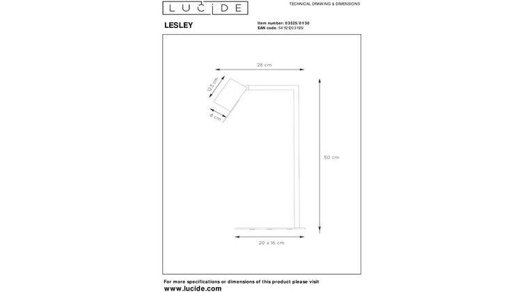 Lucide Lesley Tafellamp
