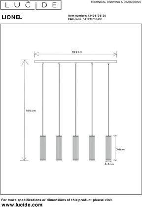 Lucide Lionel Hanglamp