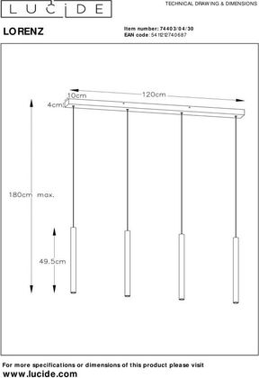 Lucide Lorenz Hanglamp