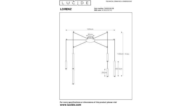 Lucide Lorenz Rond Hanglamp