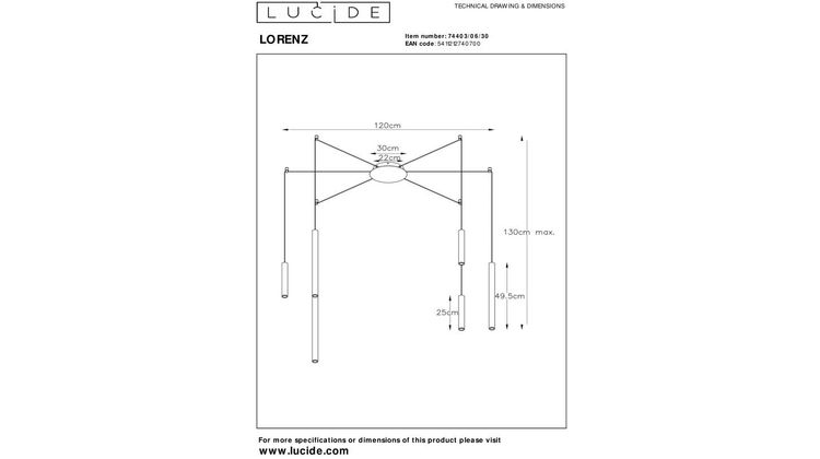 Lucide Lorenz Rond Hanglamp