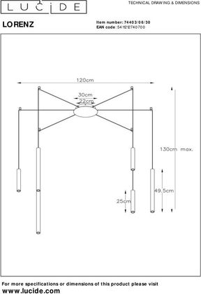 Lucide Lorenz Rond Hanglamp