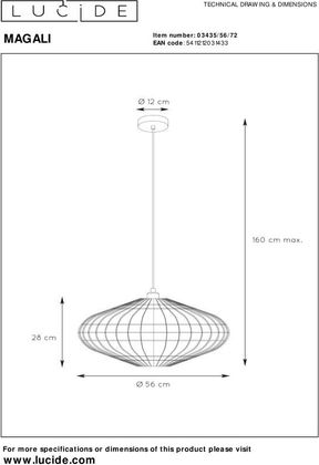 Lucide Magali Hanglamp