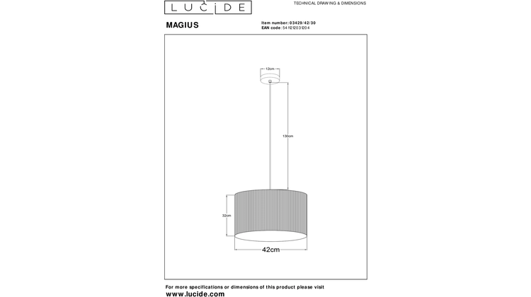 Lucide Magius Hanglamp