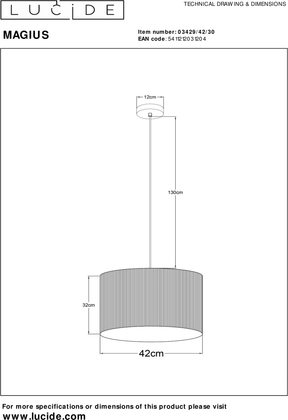 Lucide Magius Hanglamp