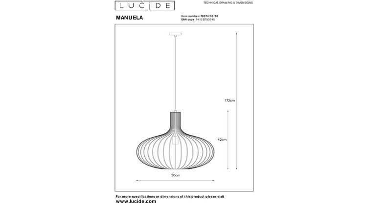 Lucide Manuela Hanglamp
