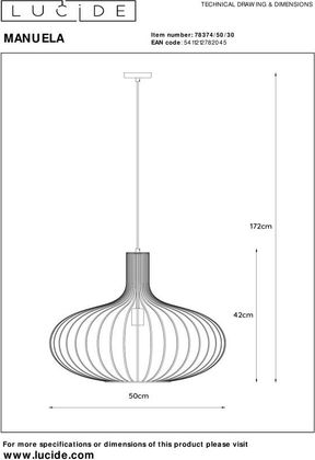 Lucide Manuela Hanglamp