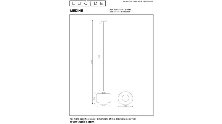 Lucide Medine Hanglamp
