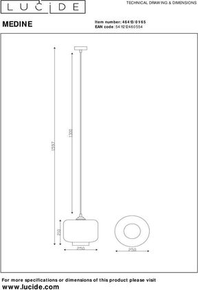 Lucide Medine Hanglamp