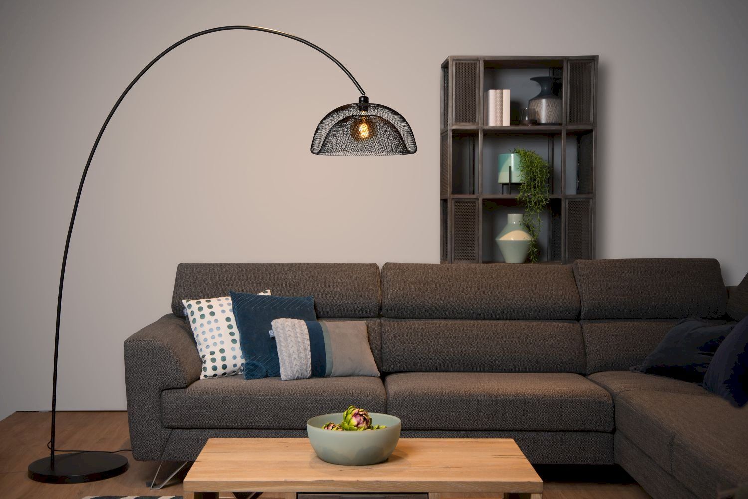Lucide Mesh Boog Vloerlamp