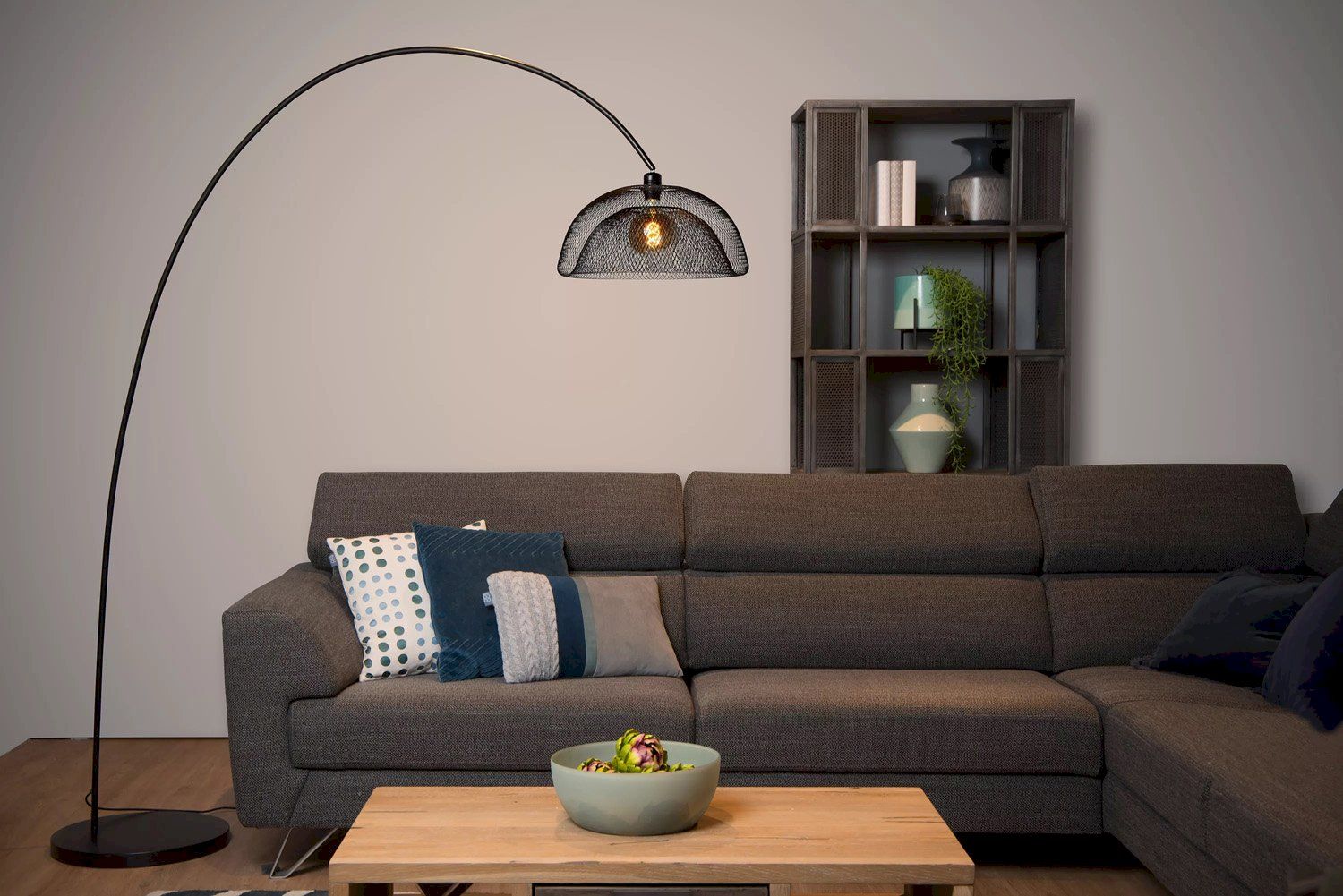 Lucide Mesh Boog Vloerlamp