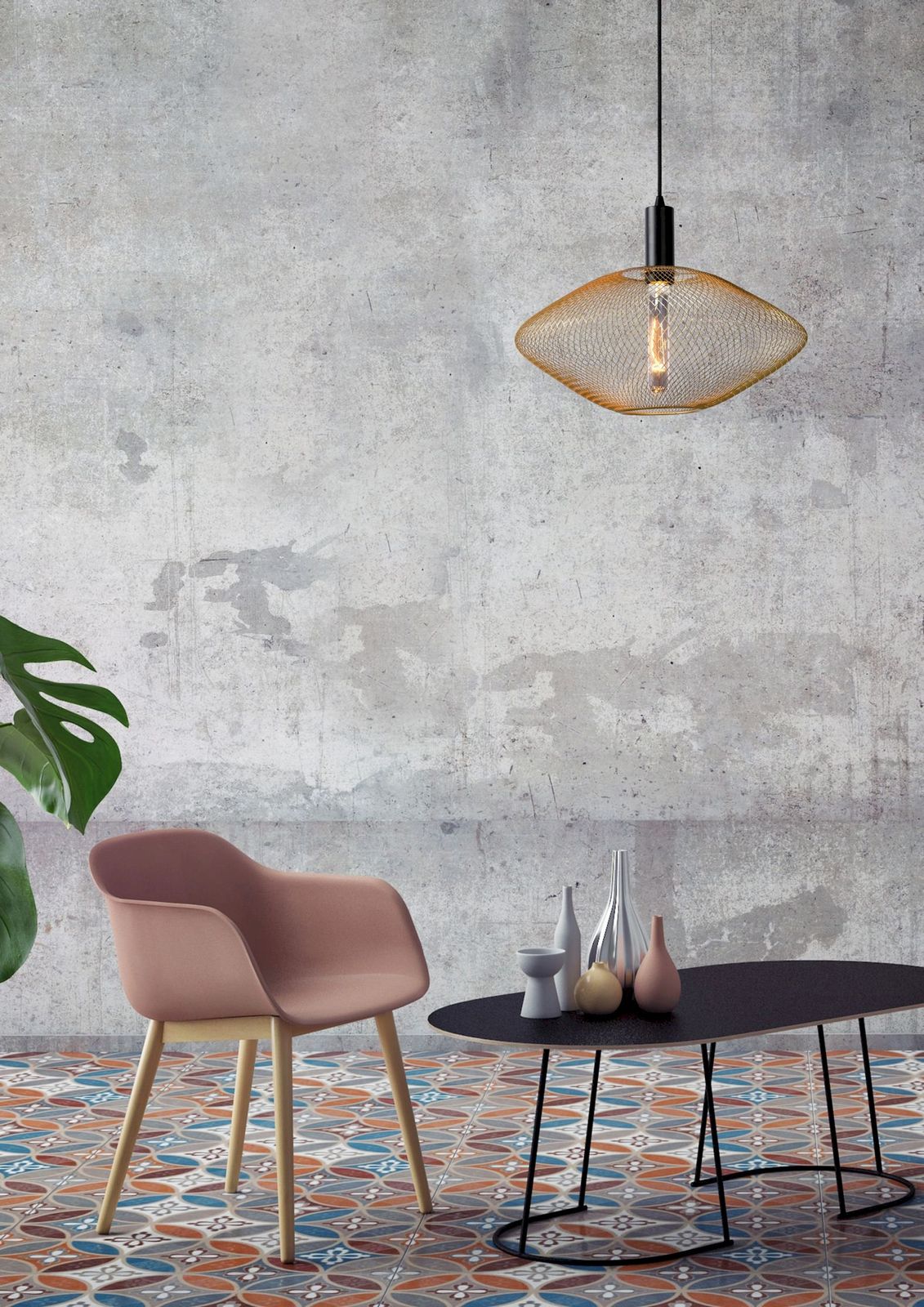 Lucide Mesh Ovaal Hanglamp