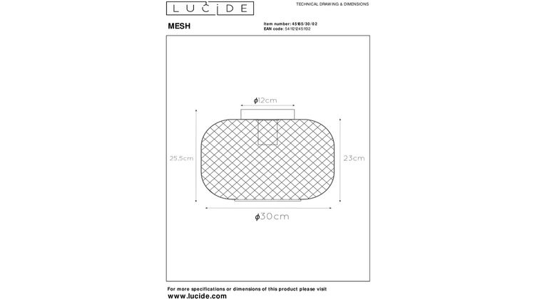 Lucide Mesh Plafondlamp