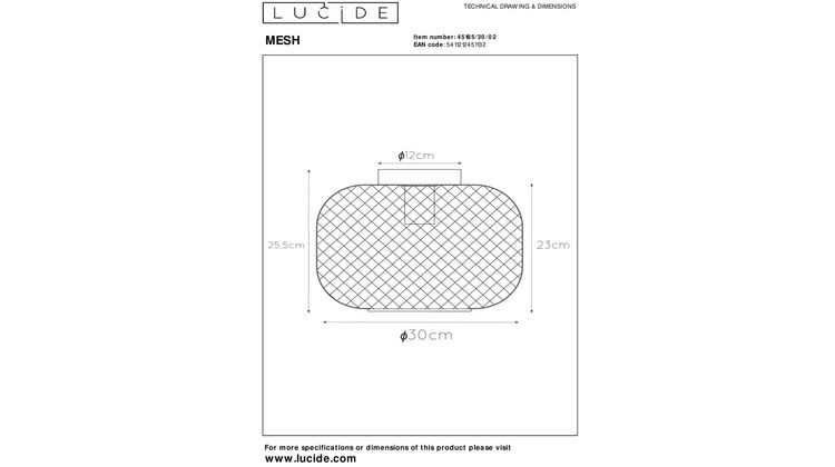 Lucide Mesh Plafondlamp