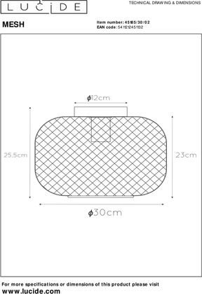 Lucide Mesh Plafondlamp