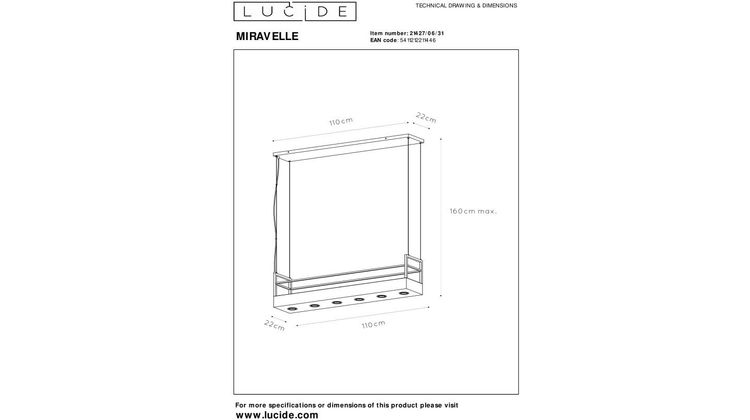 Lucide Miravelle Hanglamp