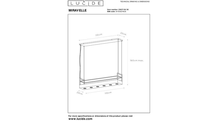 Lucide Miravelle Hanglamp