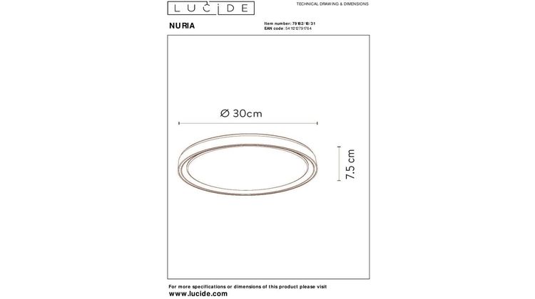 Lucide Nuria Plafondlamp