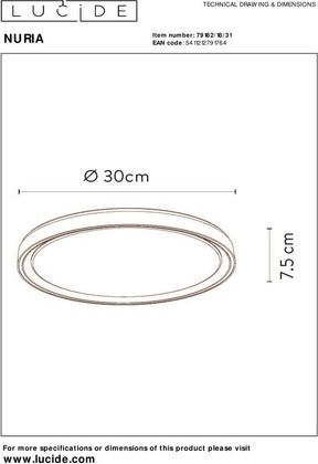 Lucide Nuria Plafondlamp