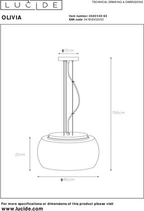 Lucide Olivia Hanglamp