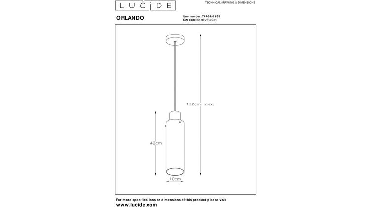 Lucide Orlando Hanglamp