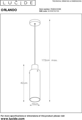 Lucide Orlando Hanglamp