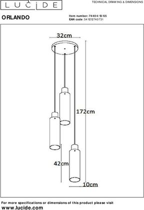 Lucide Orlando Hanglamp