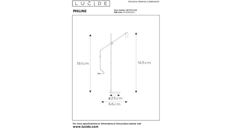 Lucide Philine Vloerlamp