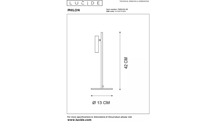 Lucide Philon Tafellamp