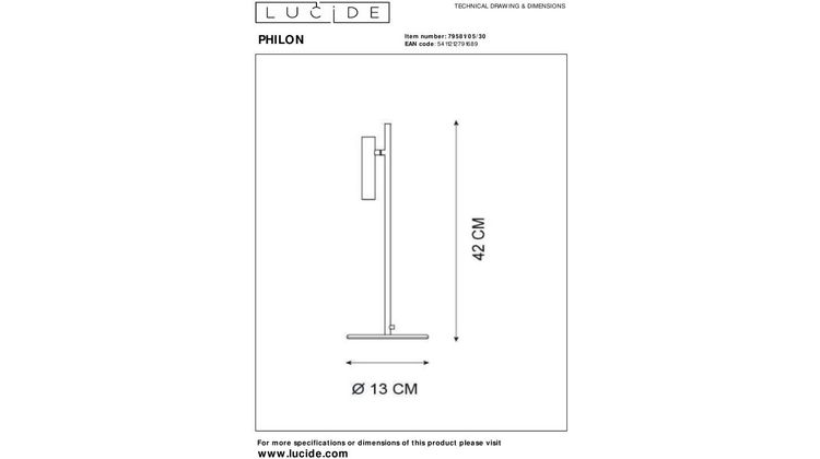 Lucide Philon Tafellamp