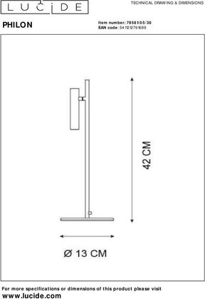 Lucide Philon Tafellamp