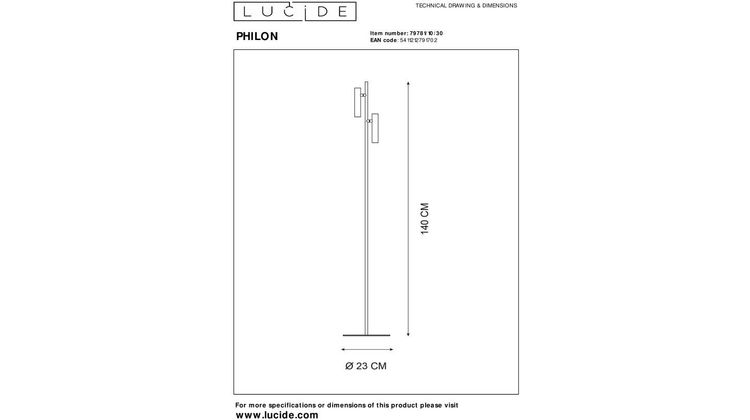 Lucide Philon Vloerlamp