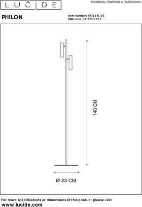 Lucide Philon Vloerlamp