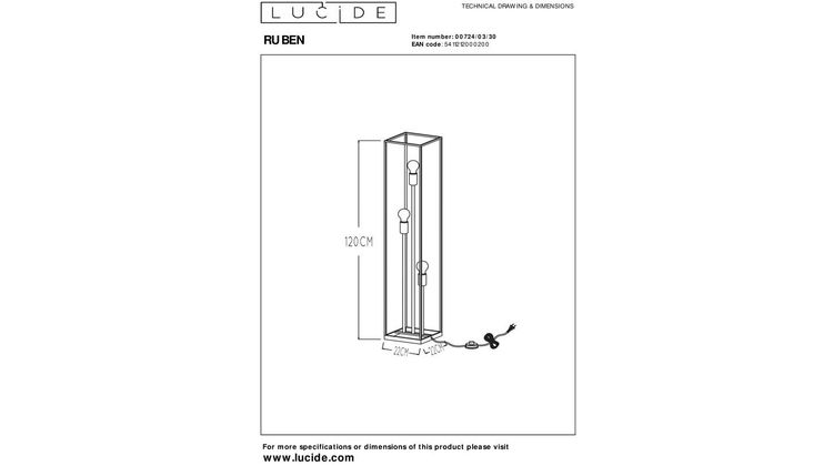 Lucide Ruben Vloerlamp