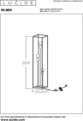Lucide Ruben Vloerlamp