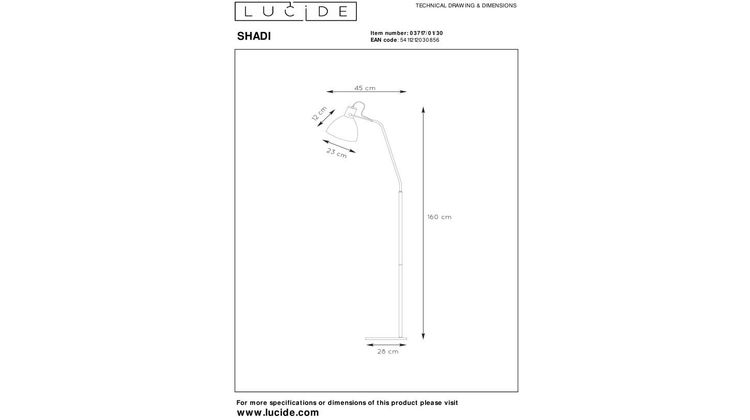 Lucide Shadi Vloerlamp