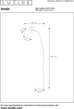Lucide Shadi Vloerlamp