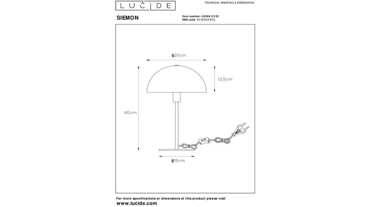Lucide Siemon Tafellamp
