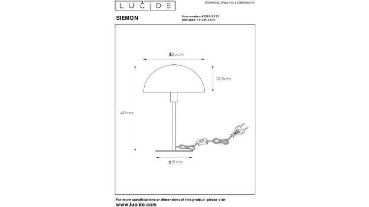 Lucide Siemon Tafellamp