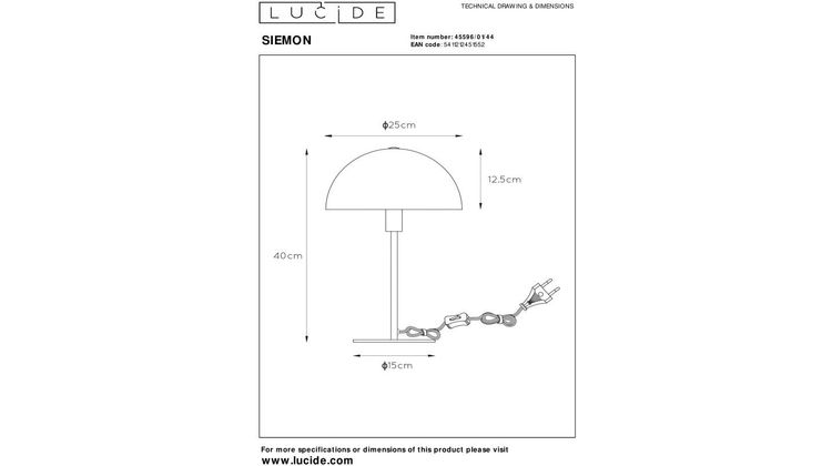 Lucide Siemon Tafellamp