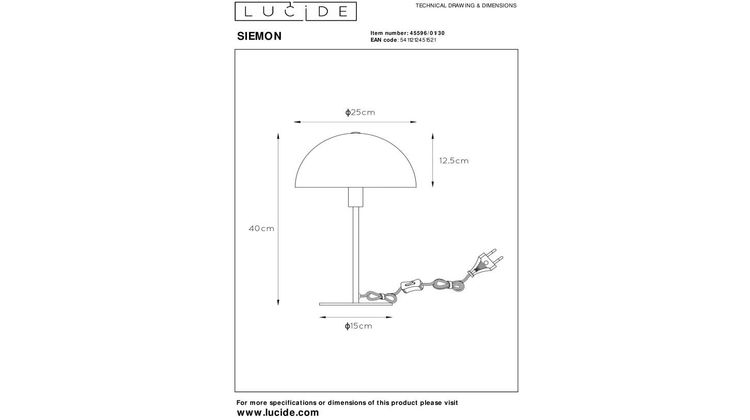 Lucide Siemon Tafellamp