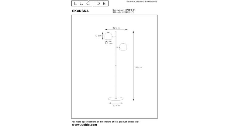 Lucide Skanska Vloerlamp