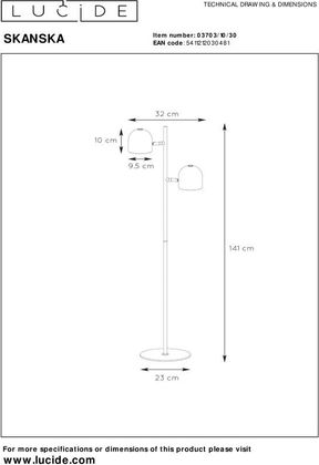 Lucide Skanska Vloerlamp