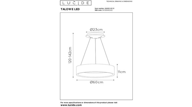 Lucide Talowe Hanglamp
